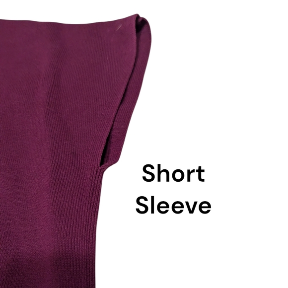 MADELEINE | Women's Short Sleeve Blouse Top | Wine | Size 6-8 Medium - German m - Picture 3 of 12